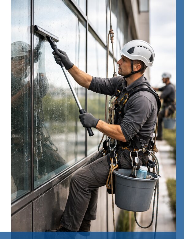 Мойка стеклянных фасадов в Благовещенске от 203 р. | ВЫСОТНИК-Бгн