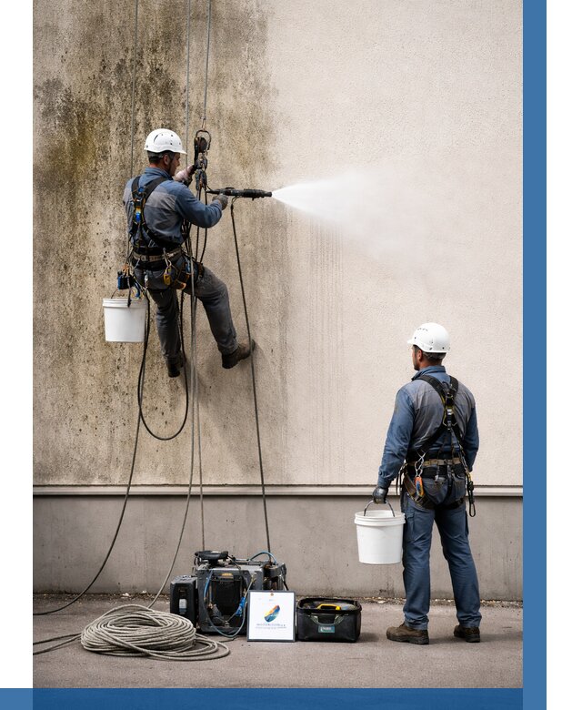 Очистка фасада от плесени в Благовещенске от 305 р. | ВЫСОТНИК-Бгн