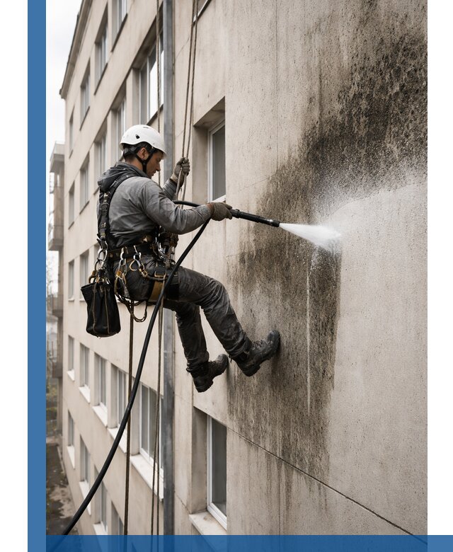 Профессиональная очистка фасадов от плесени в Благовещенске