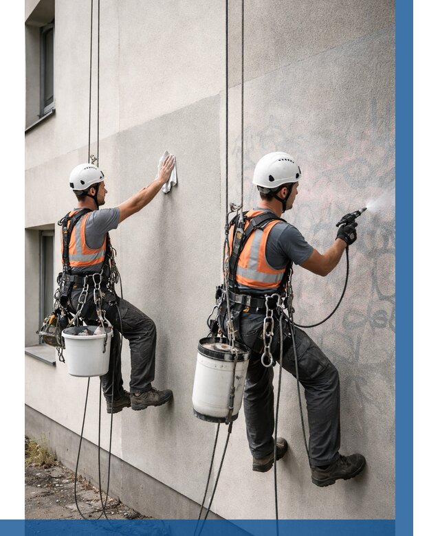 Антиграффити покрытие фасада в Благовещенске от 609 р. | ВЫСОТНИК-Бгн