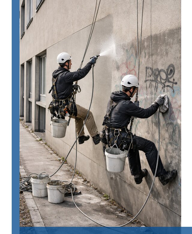 Антиграффити покрытие фасада с защитой от надписей в Благовещенске