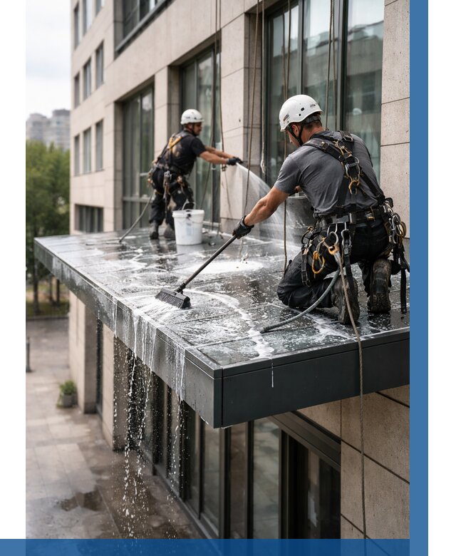 Мойка козырьков и навесов в Благовещенске от 3555 р. | ВЫСОТНИК-Бгн