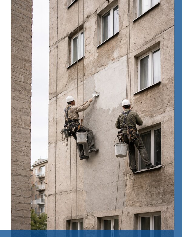 Косметический ремонт фасада в Благовещенске от 1117 р. | ВЫСОТНИК-Бгн