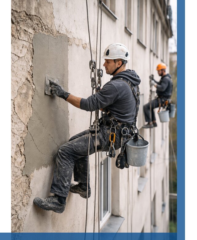 Восстановление штукатурки фасада в Благовещенске от 1219 р. | ВЫСОТНИК-Бгн