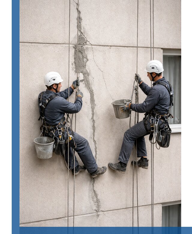 Заделка трещин на фасаде в Благовещенске с гарантийным ремонтом