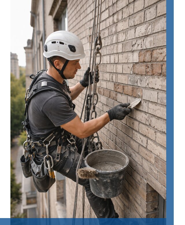 Ремонт кирпичной кладки фасада в Благовещенске от 1828 р. | ВЫСОТНИК-Бгн