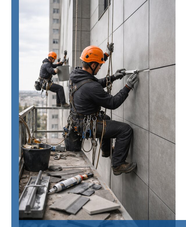 Профессиональный ремонт фасада из керамогранита в Благовещенске