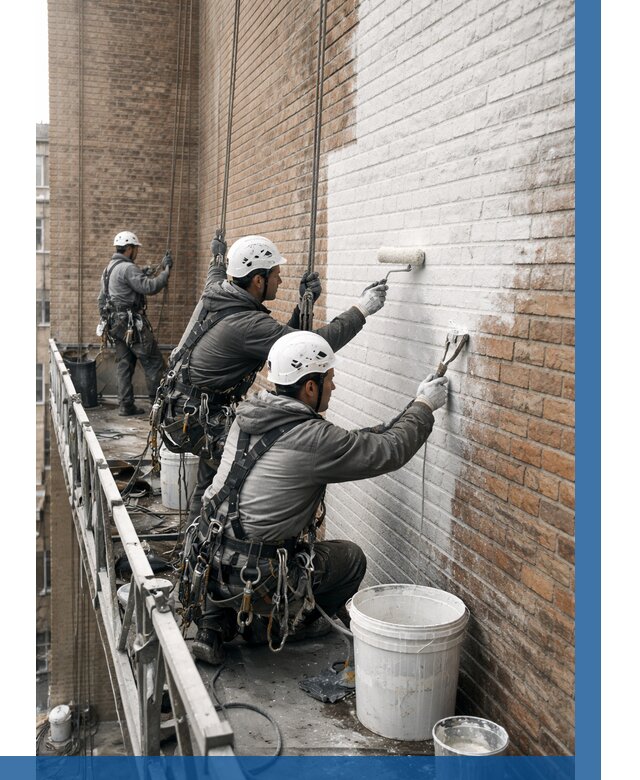 Покраска кирпичного фасада в Благовещенске от 355 р. | ВЫСОТНИК-Бгн