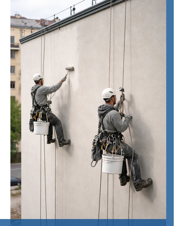 Покраска оштукатуренного фасада в Благовещенске от 325 р. | ВЫСОТНИК-Бгн