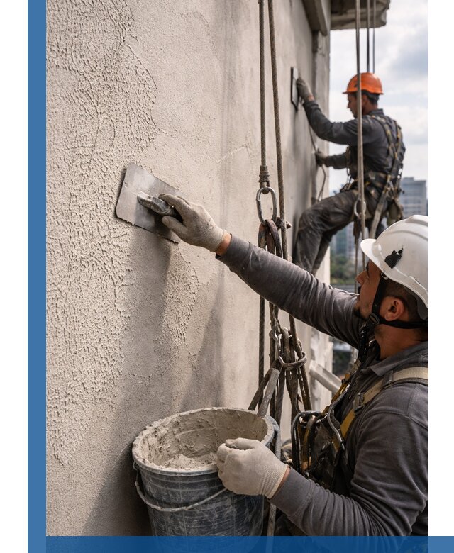 Декоративная штукатурка фасада с утеплением и защитой в Благовещенске