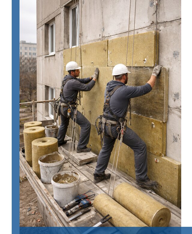 Утепление фасада минватой в Благовещенске под ключ с гарантией