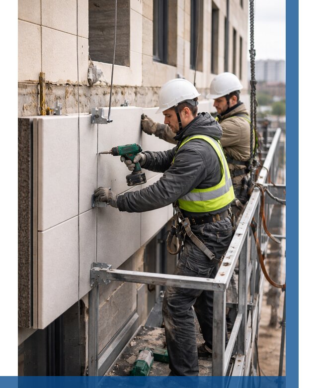 Монтаж фасадных термопанелей в Благовещенске от 1524 р. | ВЫСОТНИК-Бгн