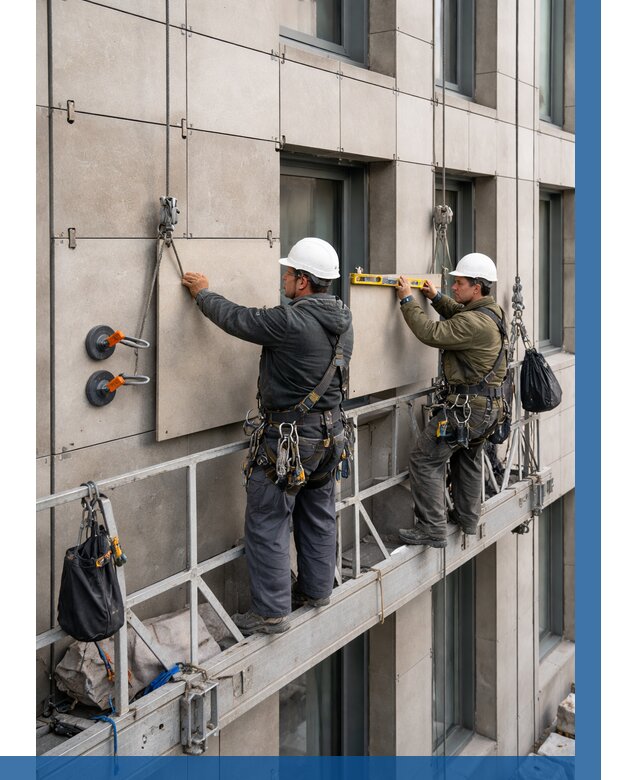 Монтаж керамогранита на фасад в Благовещенске от 2539 р. | ВЫСОТНИК-Бгн