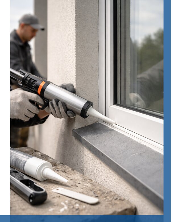 Герметизация монтажных швов окон в Благовещенске от 660 р. | ВЫСОТНИК-Бгн