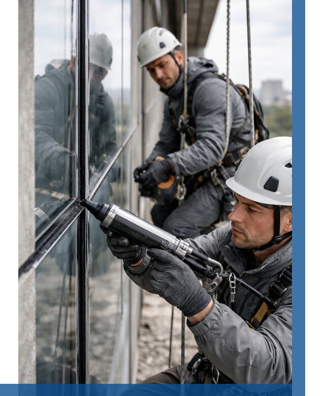 Герметизация витражных швов в Благовещенске от 660 р. | ВЫСОТНИК-Бгн