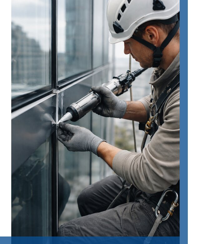 Герметизация стыков витража в Благовещенске от 1219 р. | ВЫСОТНИК-Бгн