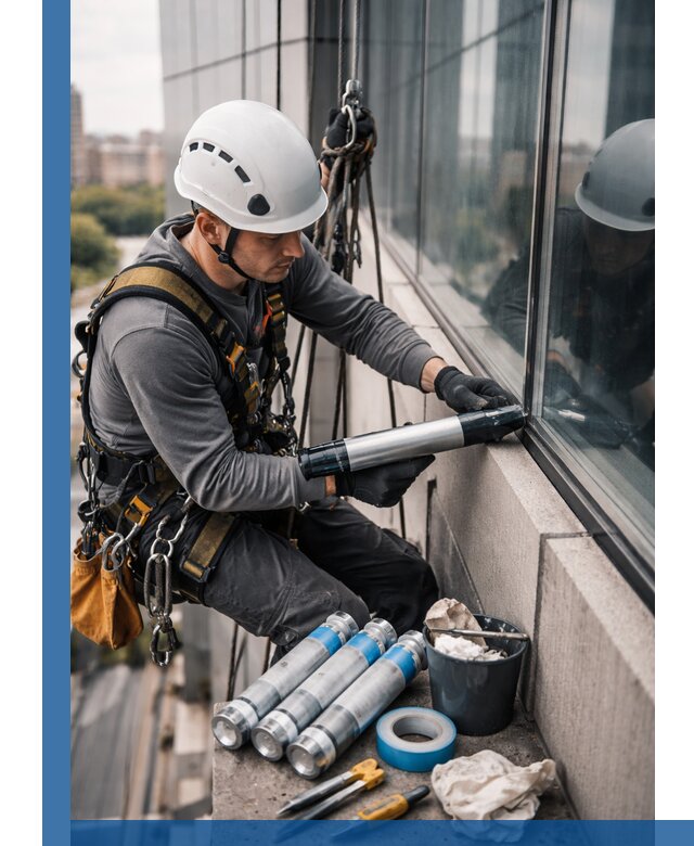 Герметизация стыков витража в Благовещенске для герметичных фасадов