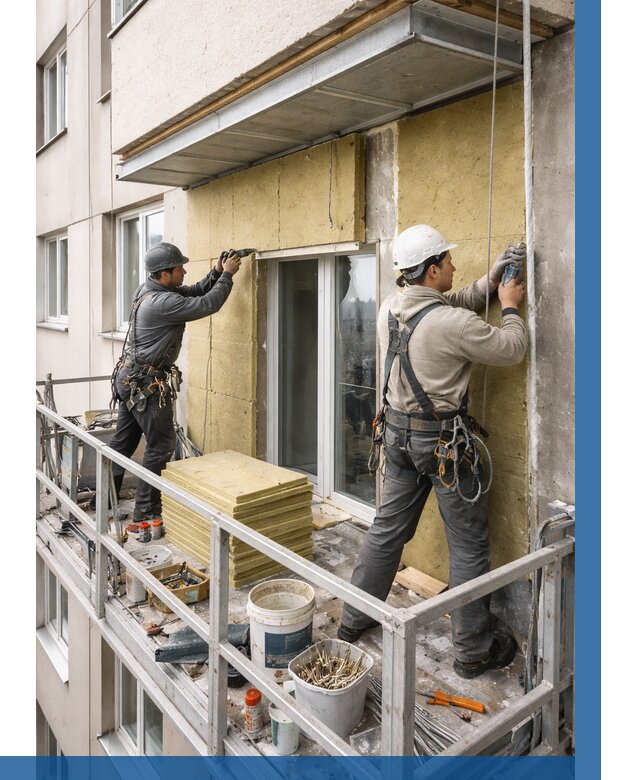 Утепление балкона снаружи в Благовещенске от 1625 р. под ключ ВЫСОТНИК-Бгн