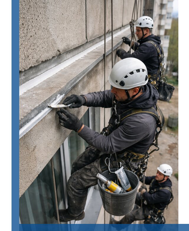 Герметизация примыкания балкона в Благовещенске под ключ с гарантией