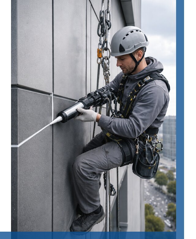 Герметизация стыков фасадных панелей в Благовещенске от 6602 р.| ВЫСОТНИК-Бгн