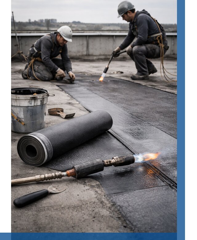 Ремонт рулонной кровли в Благовещенске от 660 р. | ВЫСОТНИК-Бгн