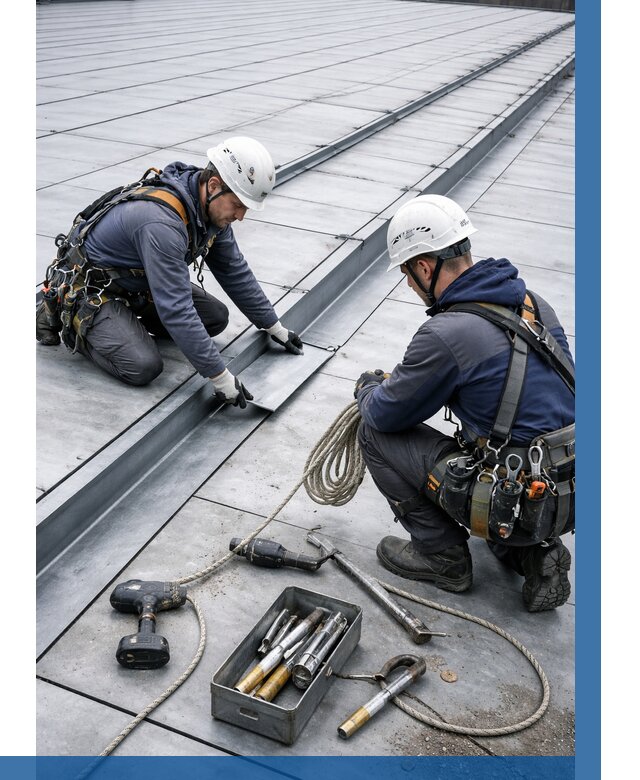 Ремонт фальцевой кровли в Благовещенске от 711 р. | ВЫСОТНИК-Бгн