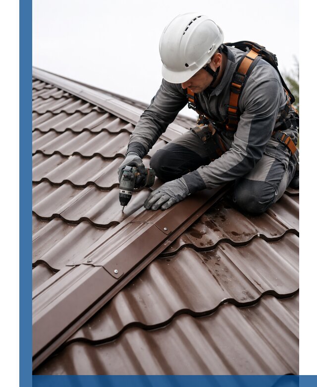 Ремонт металлочерепицы на крыше в Благовещенске профессионально