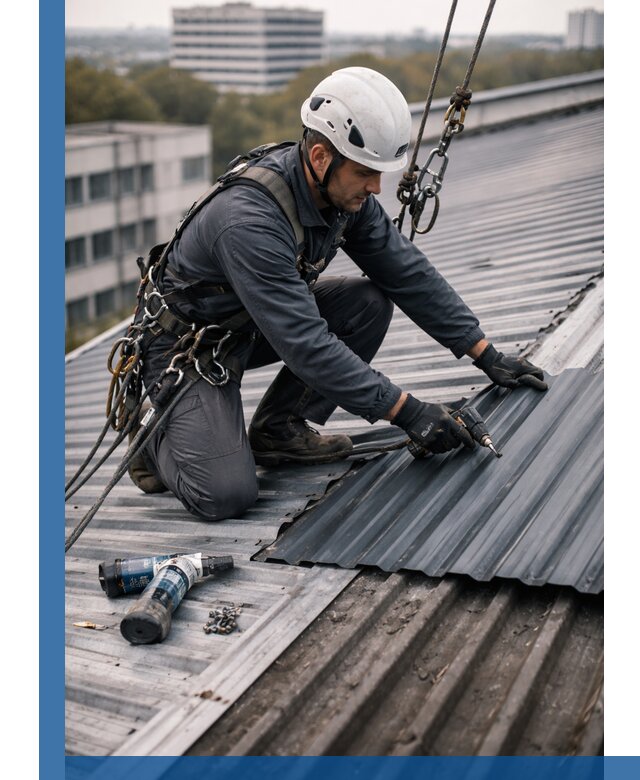 Ремонт профнастила на кровле в Благовещенске, работы под ключ