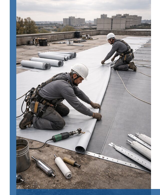 Монтаж мембранной кровли в Благовещенске для промышленных зданий