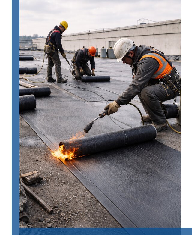 Монтаж наплавляемой кровли в Благовещенске профессионально
