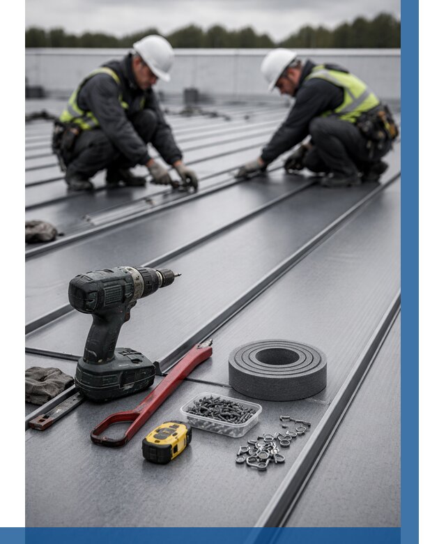 Монтаж фальцевой кровли в Благовещенске от 1828 р. | ВЫСОТНИК-Бгн