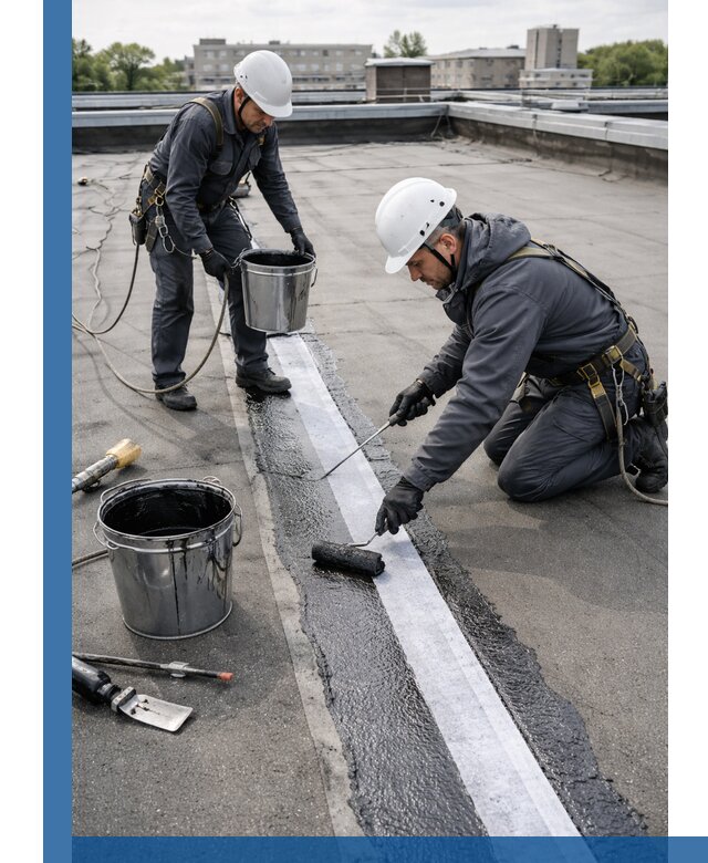 Гидроизоляция кровли мастикой в Благовещенске надежная защита