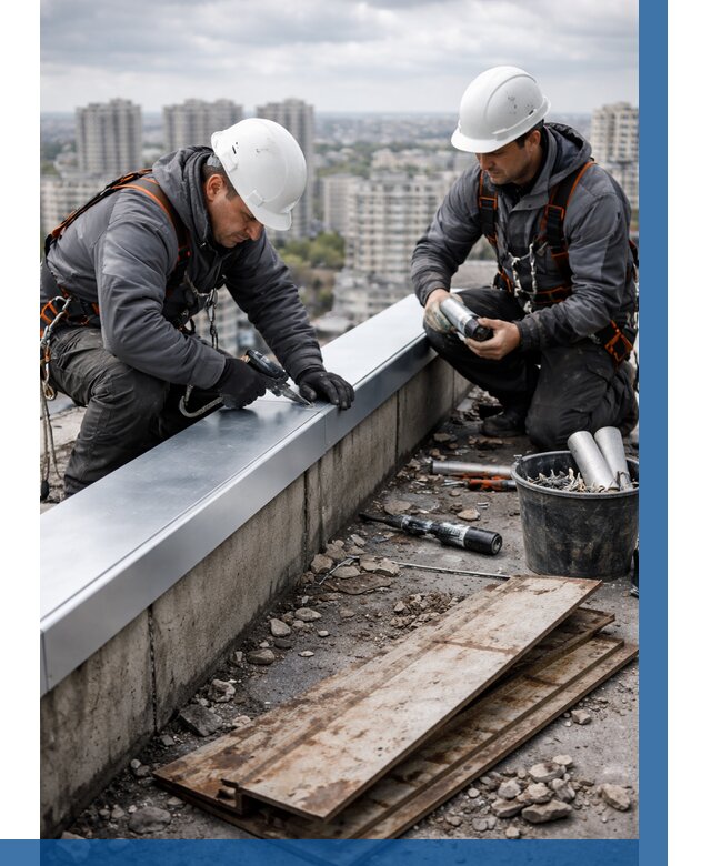 Замена парапетных крышек под ключ в Благовещенске от 1219 р. | ВЫСОТНИК-Бгн