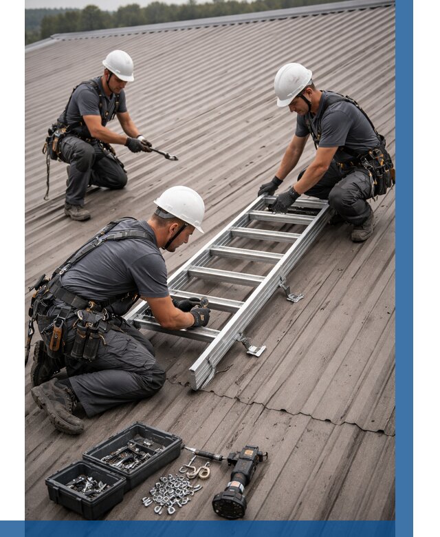 Монтаж кровельной лестницы в Благовещенске от 4571 р. | ВЫСОТНИК-Бгн