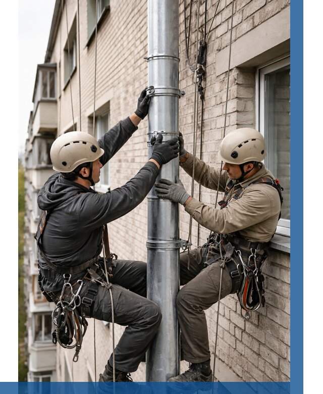 Замена водосточных труб в Благовещенске от 6602 р. | ВЫСОТНИК-Бгн