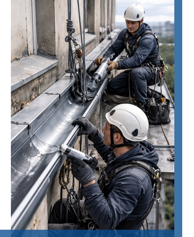 Ремонт водосточных желобов в Благовещенске от 6602 р. | ВЫСОТНИК-Бгн