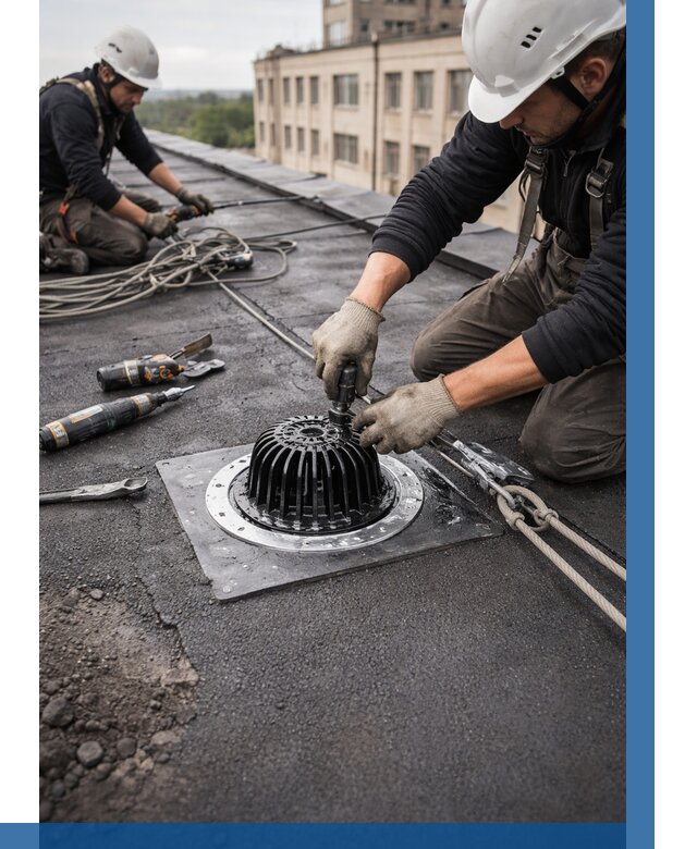 Установка водосточных воронок в Благовещенске цена от 3555 р. | ВЫСОТНИК-Бгн