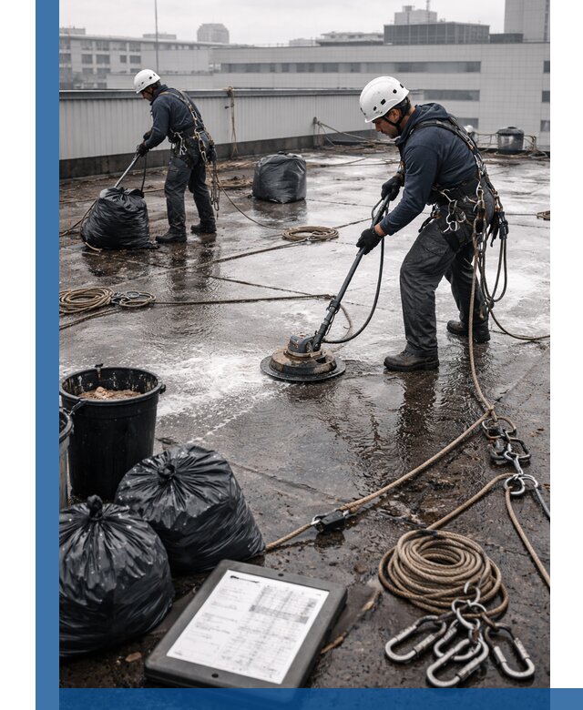 Плановая очистка кровли по графику в Благовещенске для безопасности