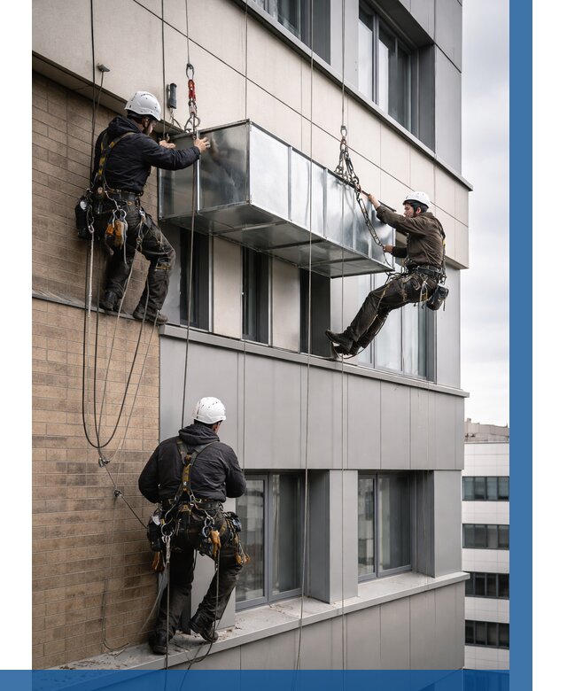 Монтаж воздуховодов на фасаде в Благовещенске от 1524 р. | ВЫСОТНИК-Бгн