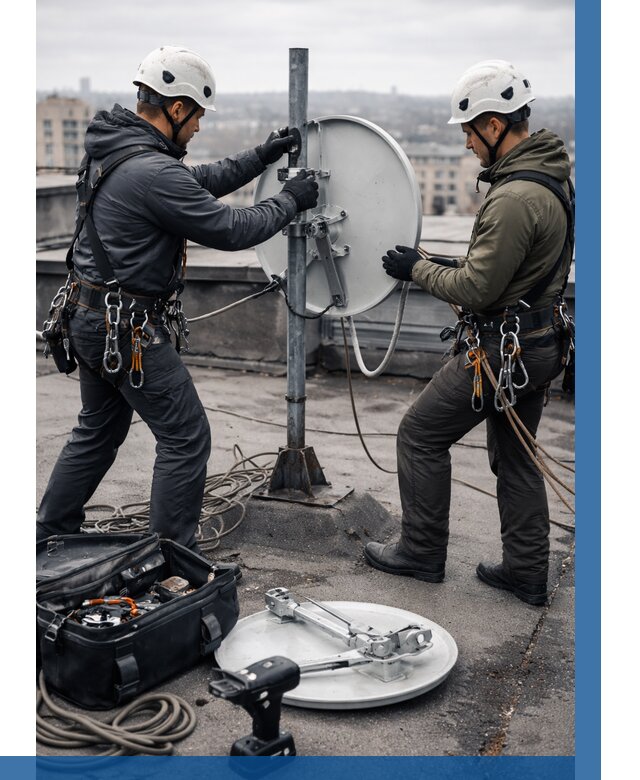 Демонтаж антенн на крыше в Благовещенске от 4571 р. | ВЫСОТНИК-Бгн