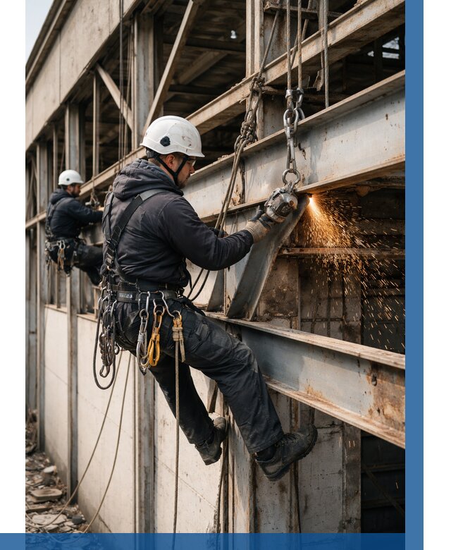 Демонтаж металлоконструкций на высоте в Благовещенске от 6602р. |ВЫСОТНИК-Бгн