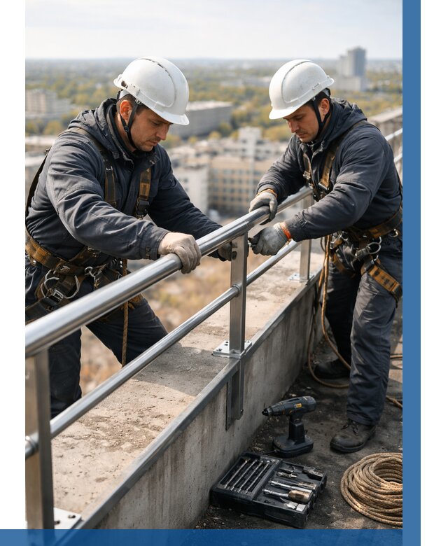 Монтаж перил на высоте в Благовещенске от 2539 р. | ВЫСОТНИК-Бгн