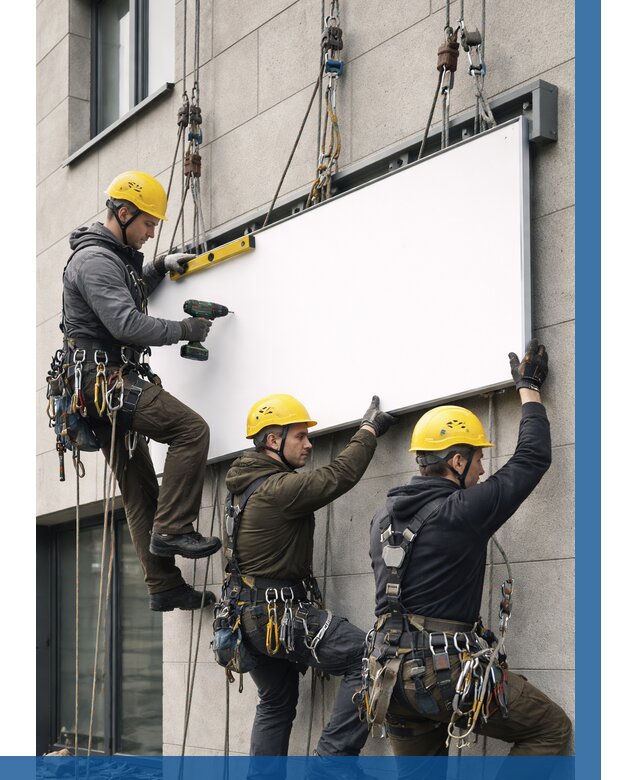 Монтаж рекламной вывески в Благовещенске от 8126 р. | ВЫСОТНИК-Бгн