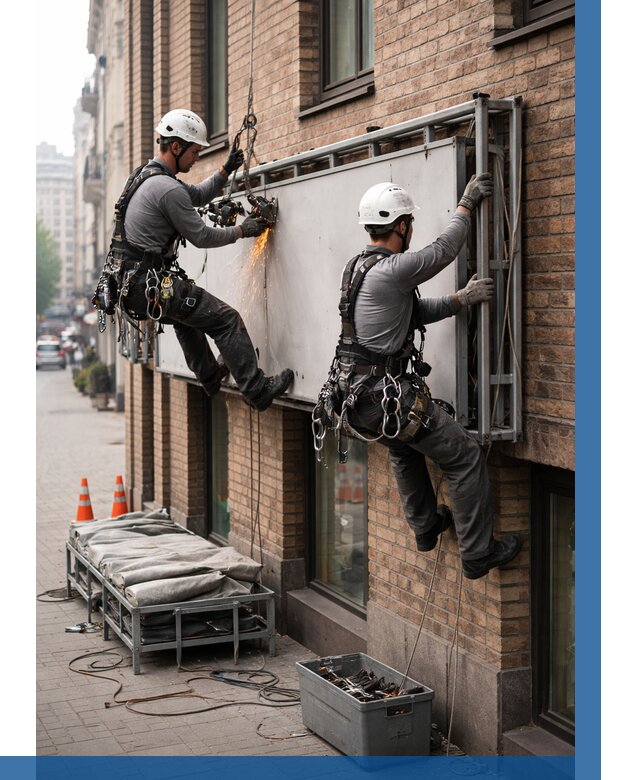 Демонтаж рекламной вывески в Благовещенске от 6602 р. | ВЫСОТНИК-Бгн