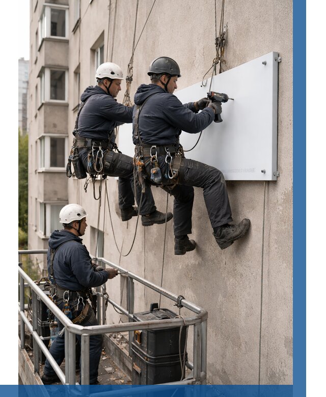 Монтаж табличек и указателей в Благовещенске от 3555 р. | ВЫСОТНИК-Бгн