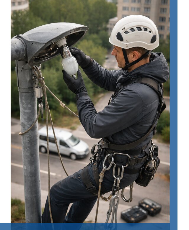 Замена ламп на высоте в Благовещенске от 2539 р. | ВЫСОТНИК-Бгн