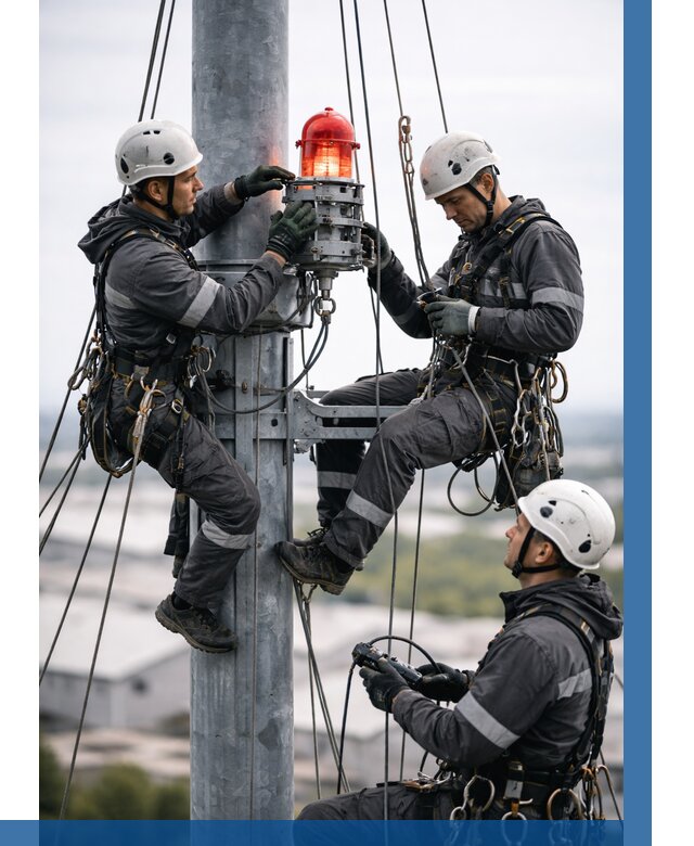 Монтаж заградительных огней в Благовещенске от 8633 р. | ВЫСОТНИК-Бгн