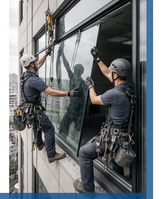 Замена стеклопакетов на высоте в Благовещенске от 5586 р. | ВЫСОТНИК-Бгн