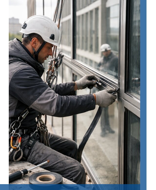 Ремонт витражных конструкций в Благовещенске от 3555 р. | ВЫСОТНИК-Бгн