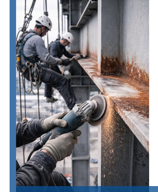 Зачистка металла от ржавчины и подготовка поверхностей в Благовещенске